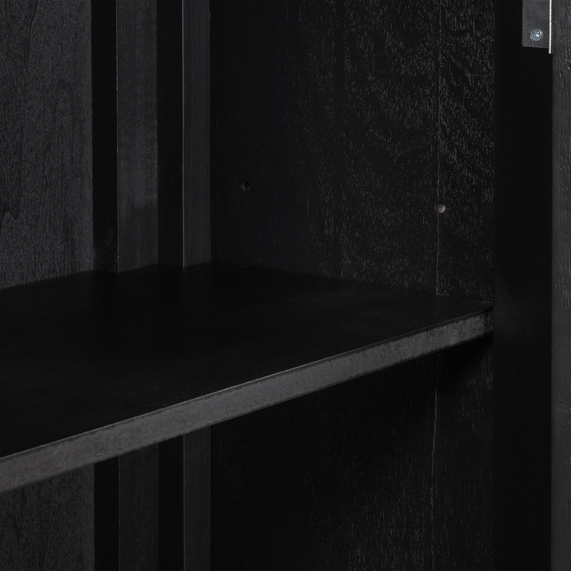 Accent Storage Cabinet Wooden Cabinet with Adjustable Shelf (Black)