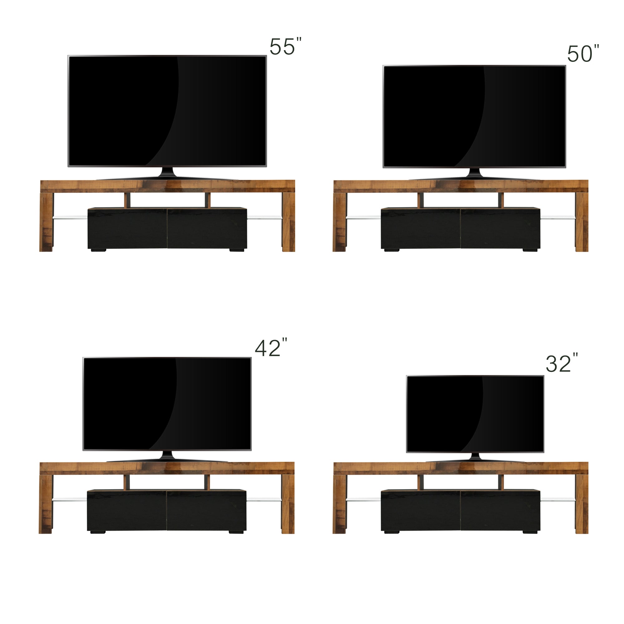 Simple Design TV Cabinet (Black)