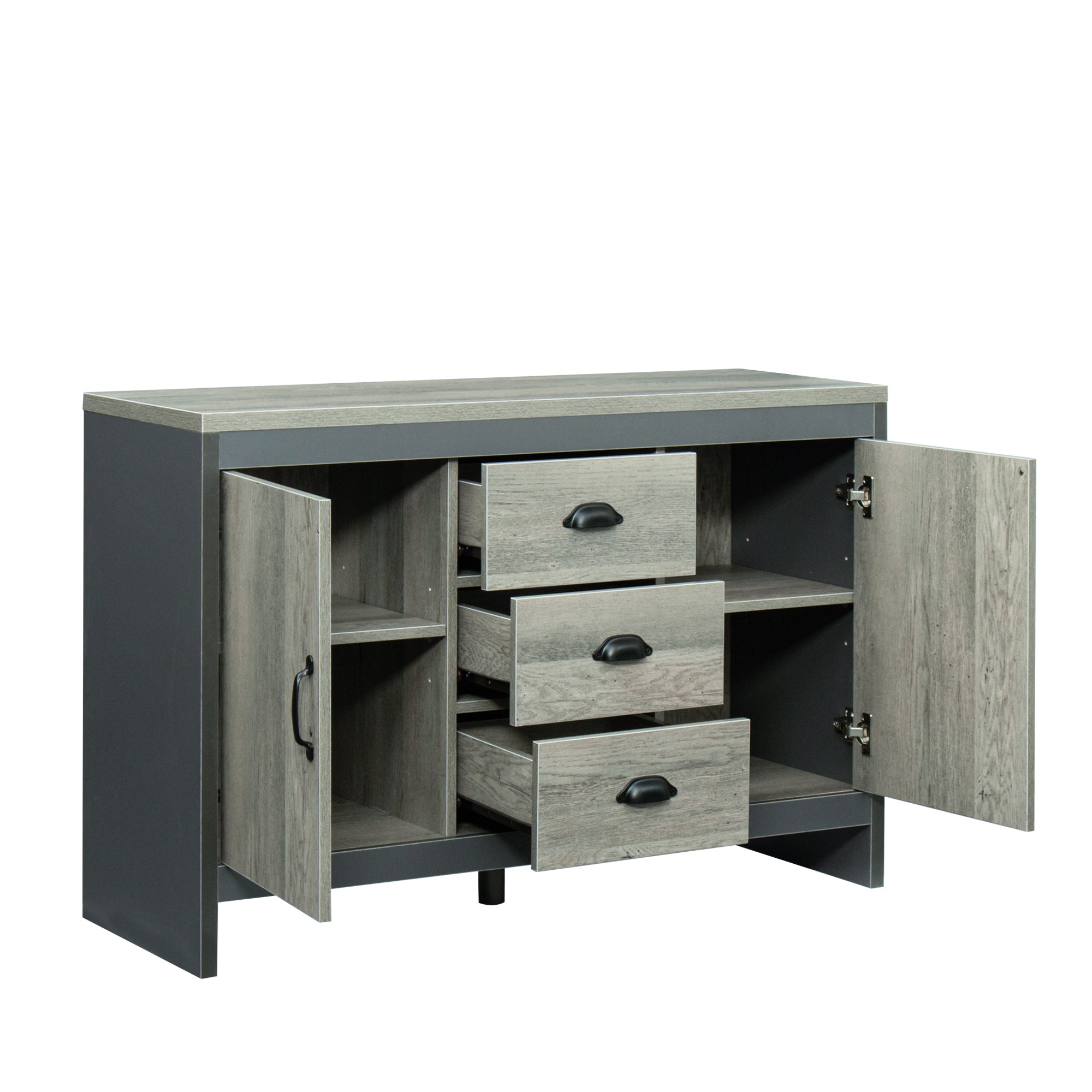 Double Door side Cabinet with Drawers