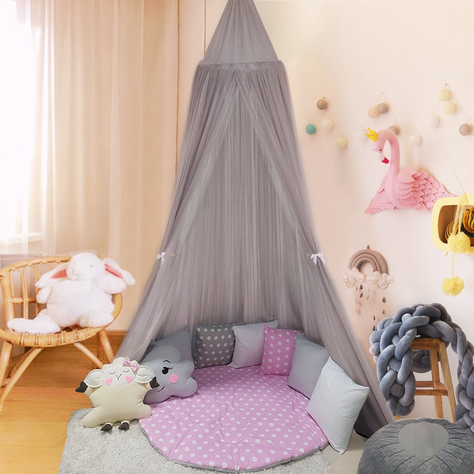 Kids Play Tent Baby Princess Room (Gray)