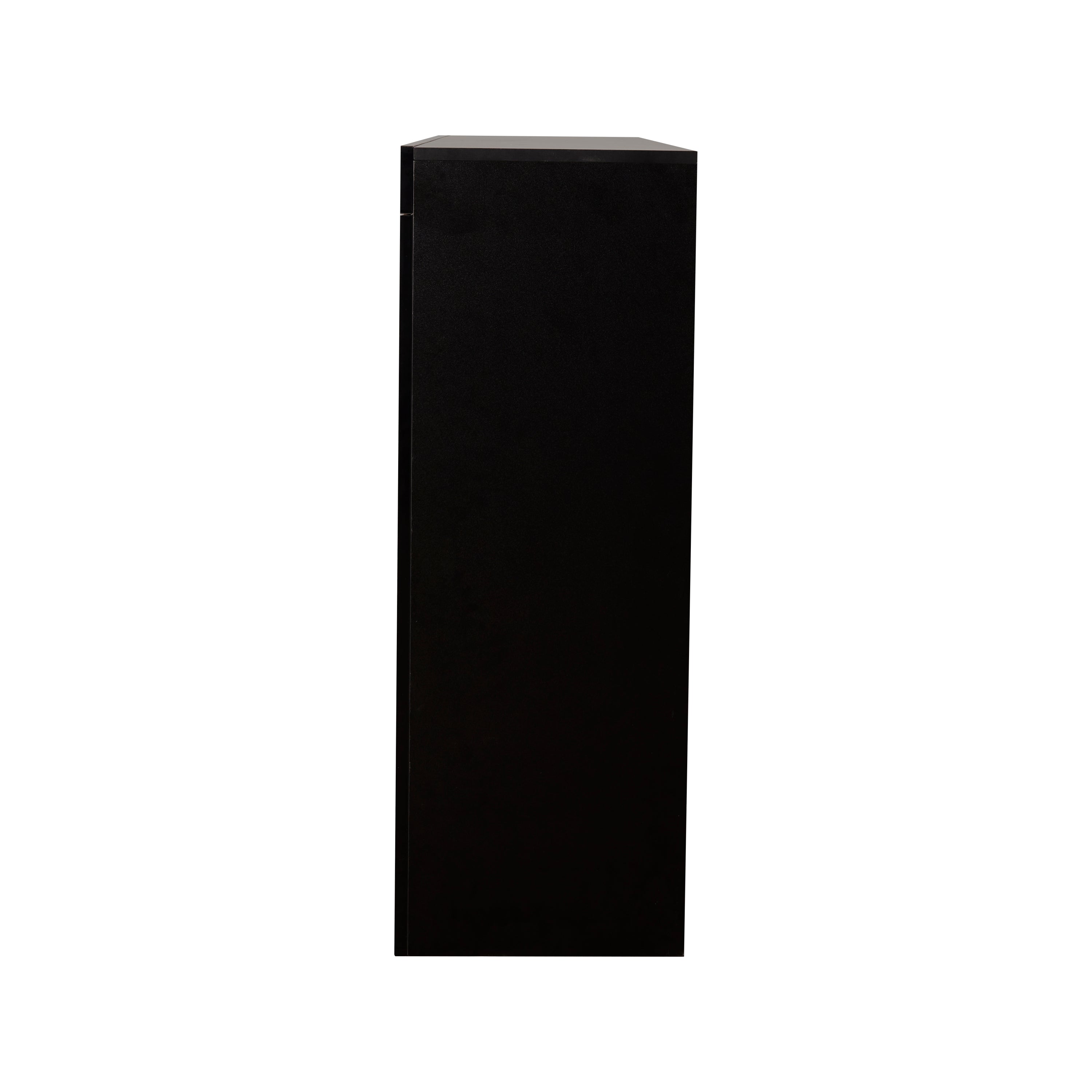 Locker High-gloss with LED Light (black)