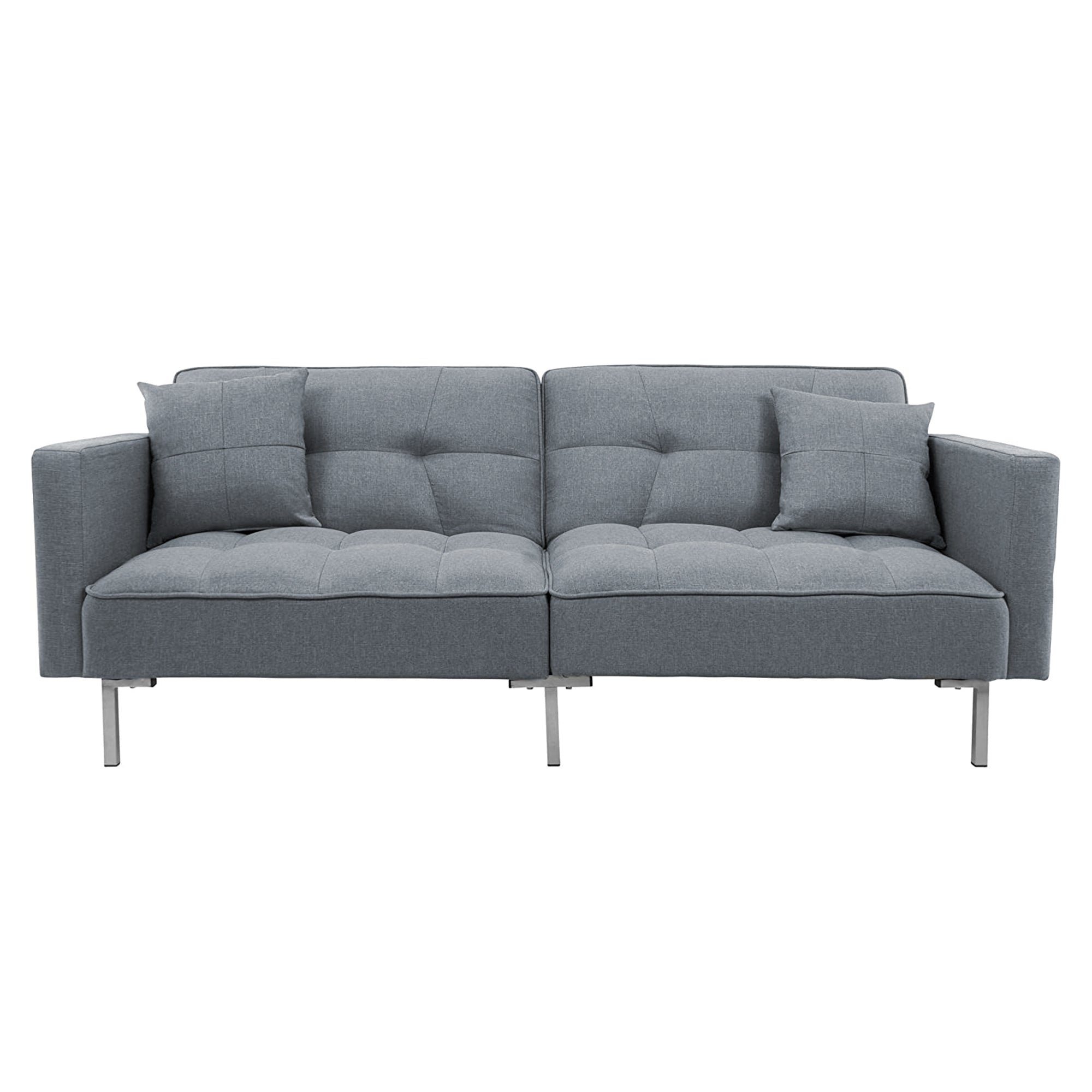 Oliver Convertible Futon Sofa Bed (Dark Gray)