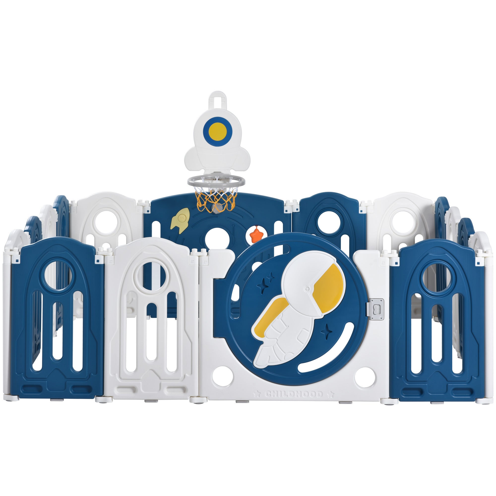 Baby Playpen for Toddler, Astronaut Theme