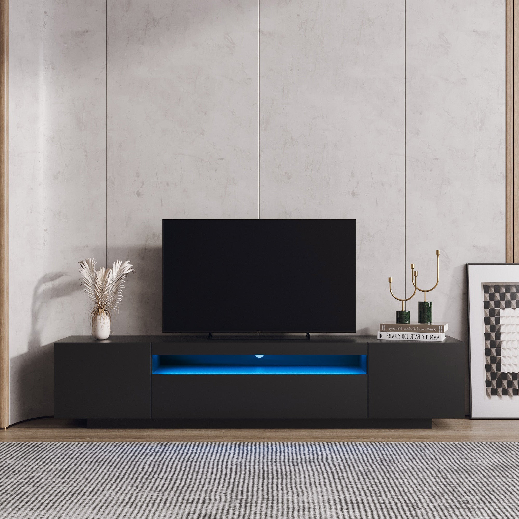 145 Modern 57" TV Stand with Color LED